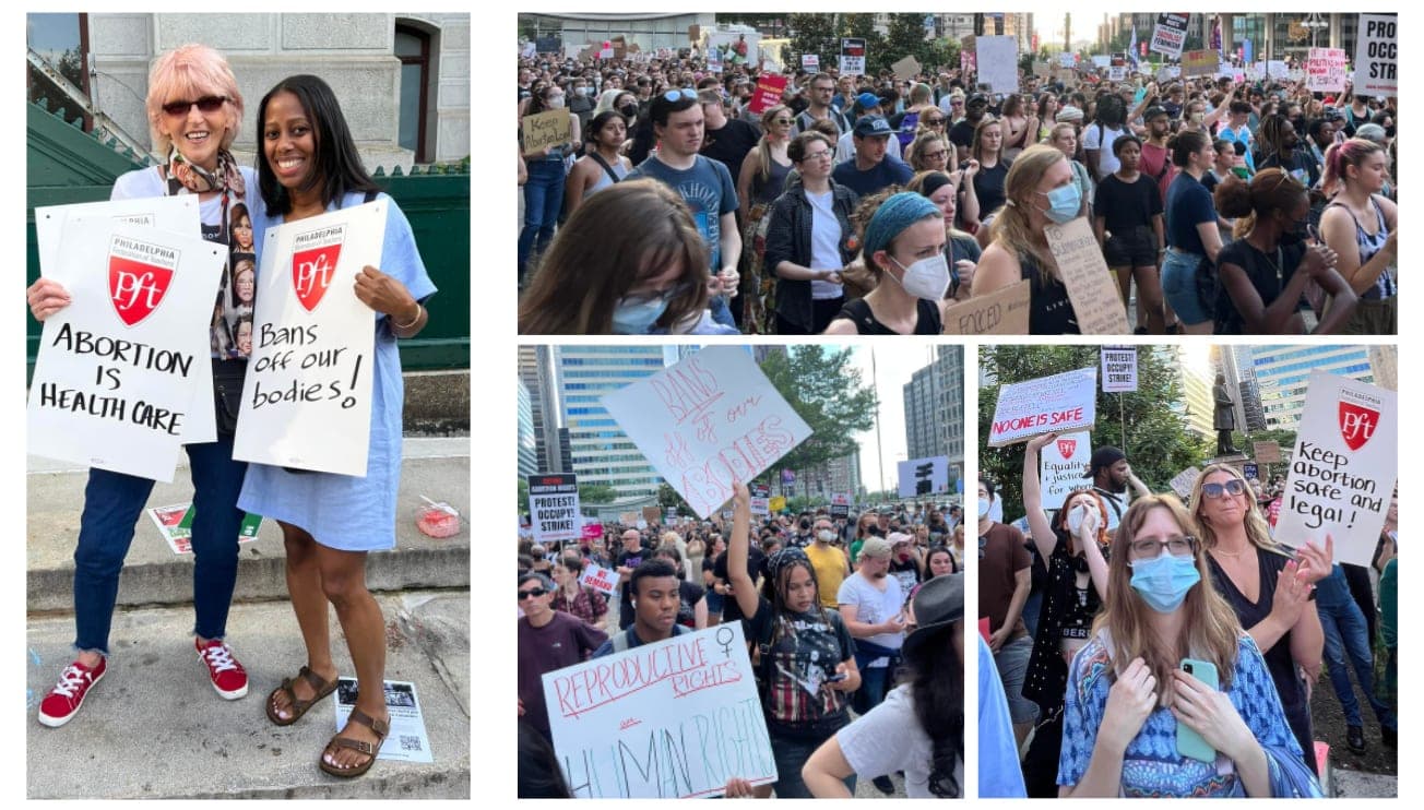 PFT Protests Overturning of Roe V. Wade