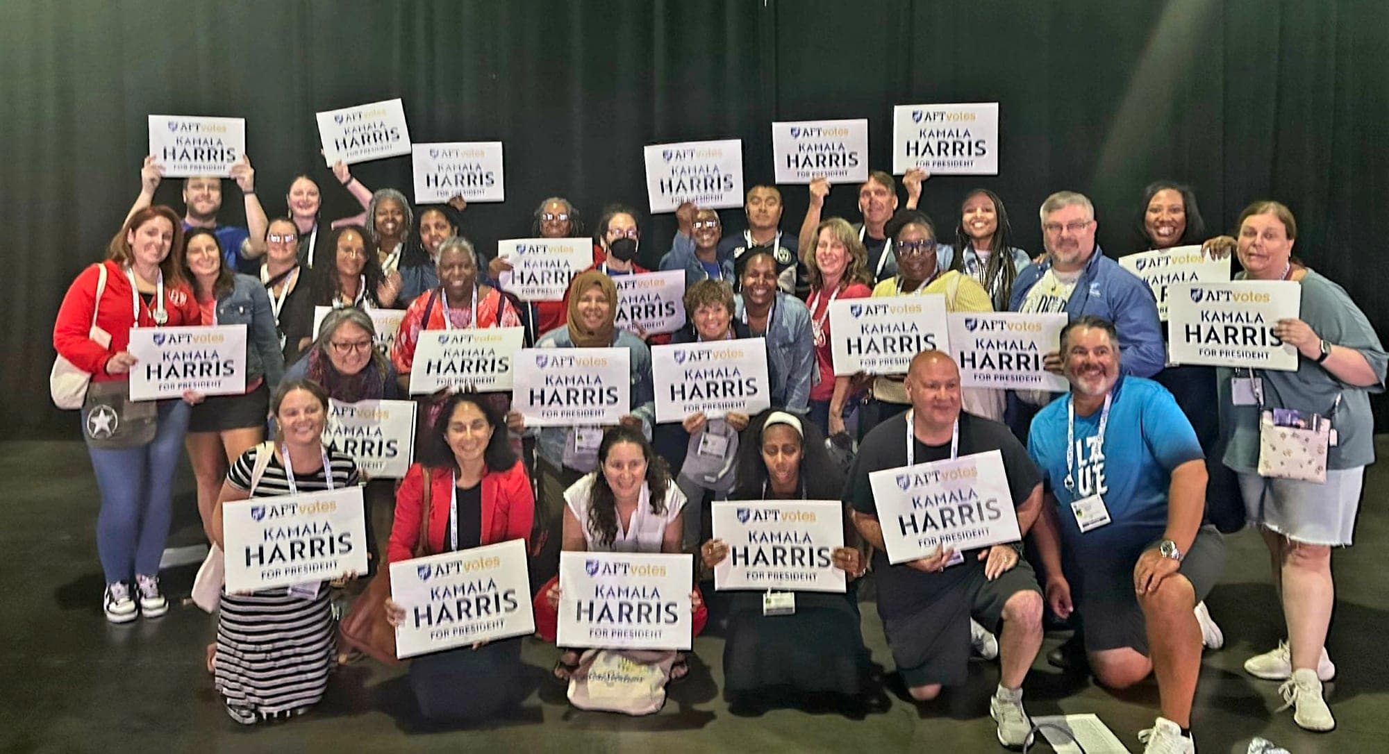 AFTPA and PFT delegates at the 2024 AFT Convention in Houston.