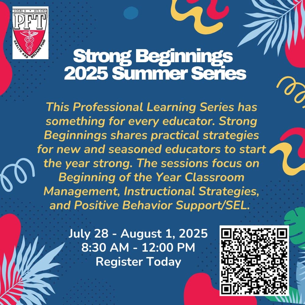 Graphic promoting Strong Beginnings professional development series