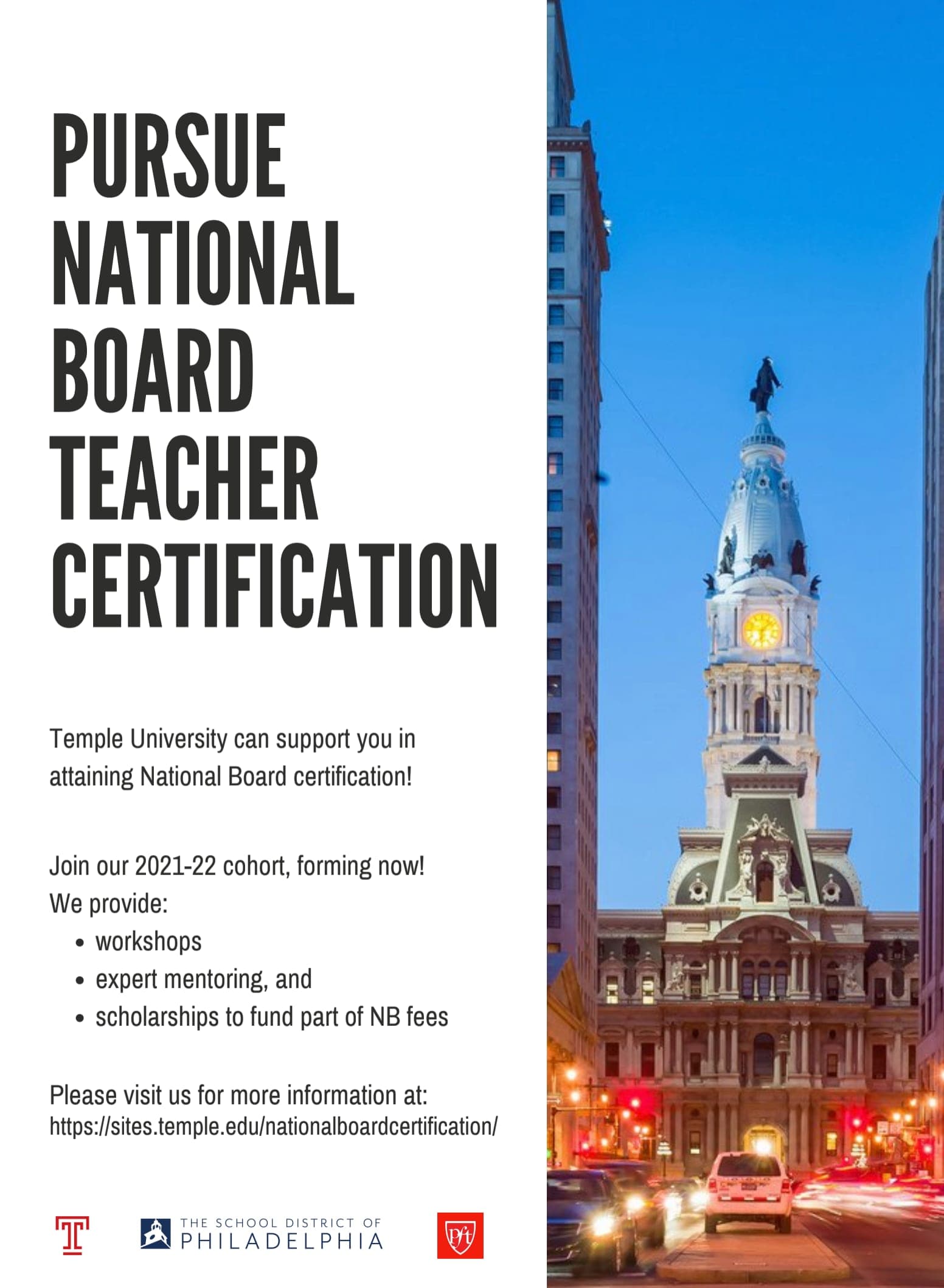 Temple University's National Board Teacher Certification Support Program