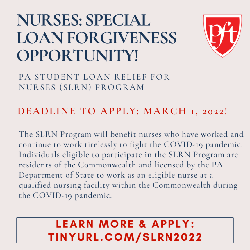 Nurses Special Loan Opportunity (March 1 Deadline